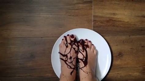 Sexy Girl Feet And Chocolate Syrup Youtube