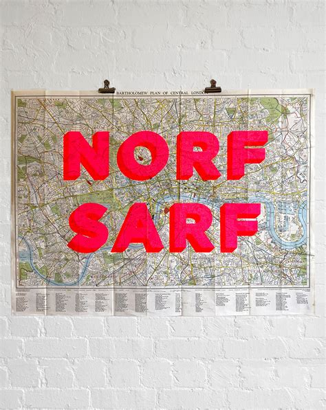 Norf Sarf Vintage Map 4 By Dave Buonaguidi Nelly Duff