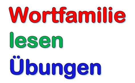 Wortfamilie Lesen W Rter Mit Lesen