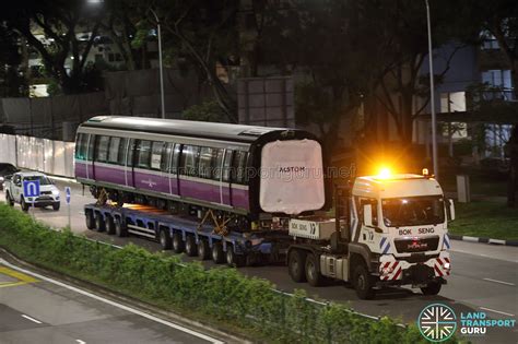 Alstom Metropolis C E On Delivery Along Sengkang East Road Land