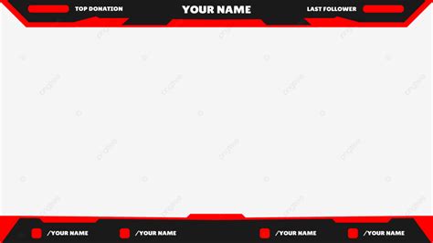 Stream Overlay For Gaming Template Red And Black, Stream Overlay ...
