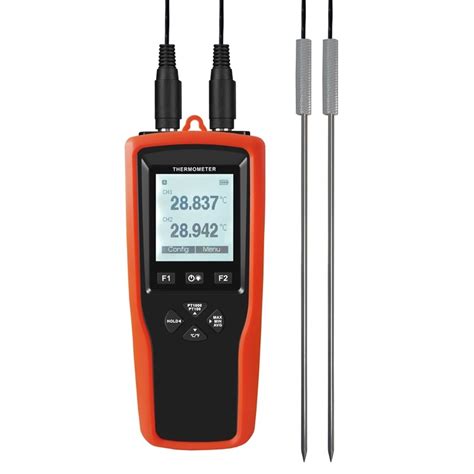 Dual Probes Data Logger Temperature Precision Rtd Thermometer