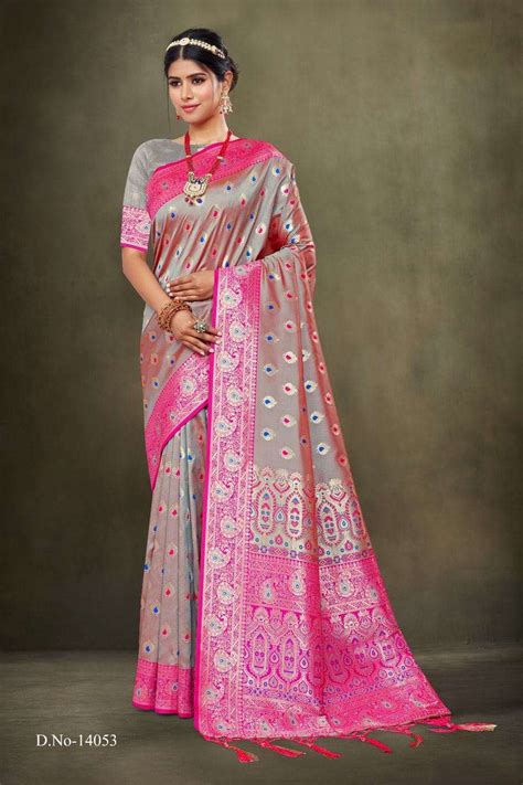 Bunawat Floral Silk Traditional Silk Festival Wedding Saree Collection