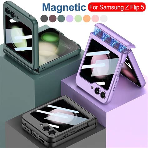 Flip Luxury Magnetic Case Para Samsung Galaxy Z Flip Dobradi A Magn