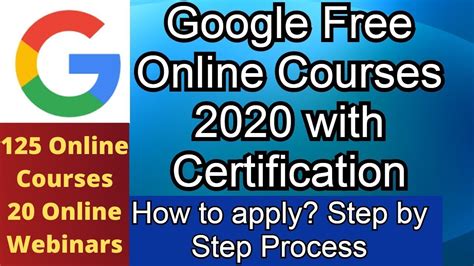 GOOGLE 125 Free Online Courses With Free Certification How To Learn