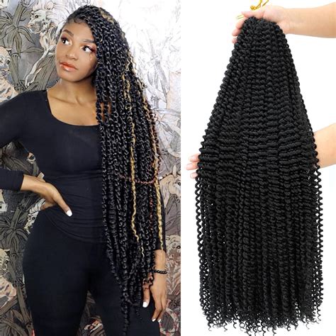 Dansama 7 Packs Passion Twist Hair Water Wave Braiding Hair For Butterfly Style