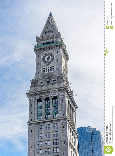 Torre De Aduanas En Boston Foto De Archivo Imagen De Reloj 109462728