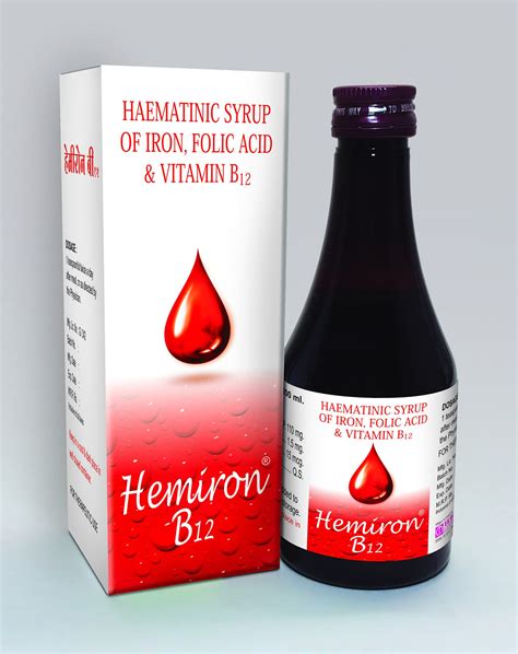 Haematinic Syrup Of Iron Folic Acid Vitamin B Packaging Type