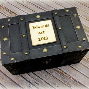 Keepsake Memory Box Treasure Chest Trunk Time Capsule Wedding Card Box