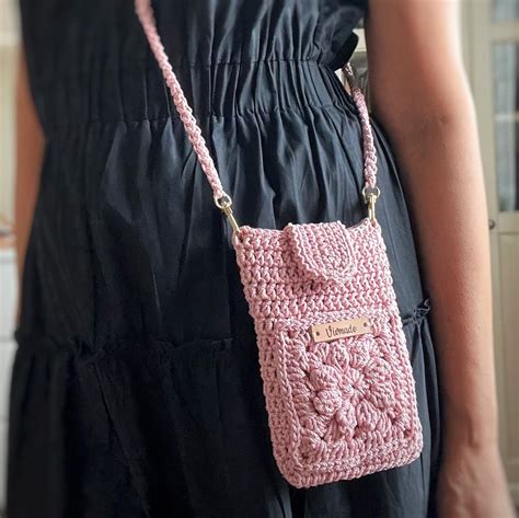 Crochet Phone Bag Pattern Pdf Crochet Phone Bag With Pocket Etsy