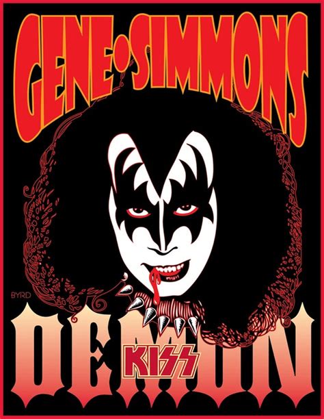 Gene Simmons Of Kiss Portrait For Solo Album Etsy