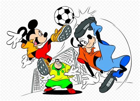 Clipart Mickey Mouse Friends Playing Soccer Ball | Citypng