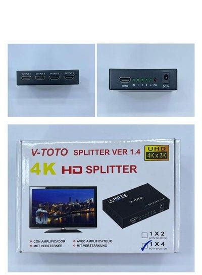 4 Port HDMI Splitter Adapter Black Price In Saudi Arabia Noon Saudi