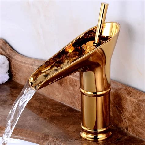 European Retro Bathroom Sink Basin Golden Faucet Retro Kitchen Single