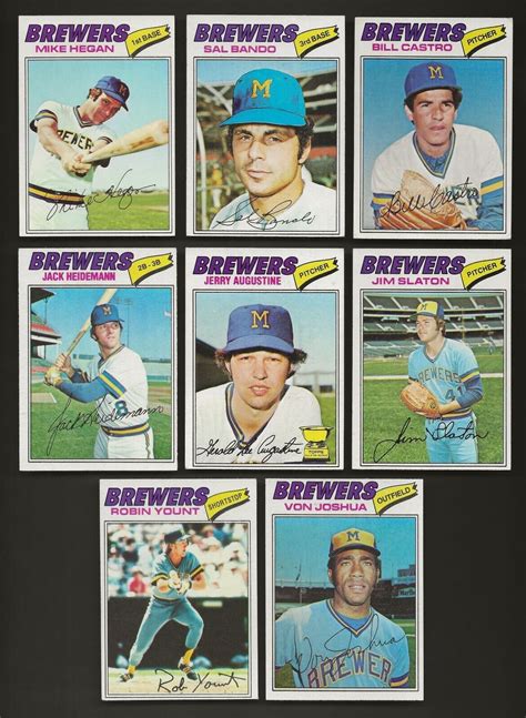 Topps Milwaukee Brewers Complete Team Set With S Rcs