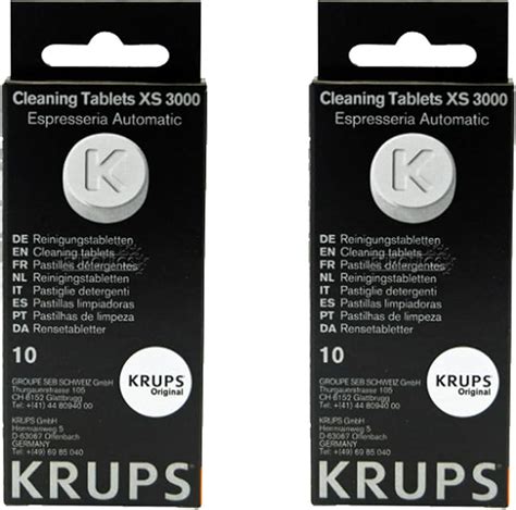 Krups Xs Lot De Pastilles De Nettoyage Pour Machine Caf