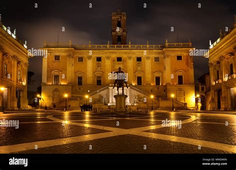 Piazza Del Campidoglio On Capitoline Hill Romeitaly Stock Photo Alamy