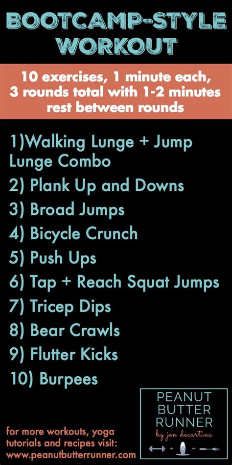 Minute Bootcamp Style Bodyweight Workout Best Body Weight