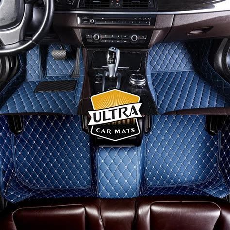 custom fitted ultra car mats blue waterproof leather car floor mats