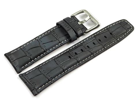 Bracelet Montre Festina F16573 Cuir En Noir Gris Finition Mate