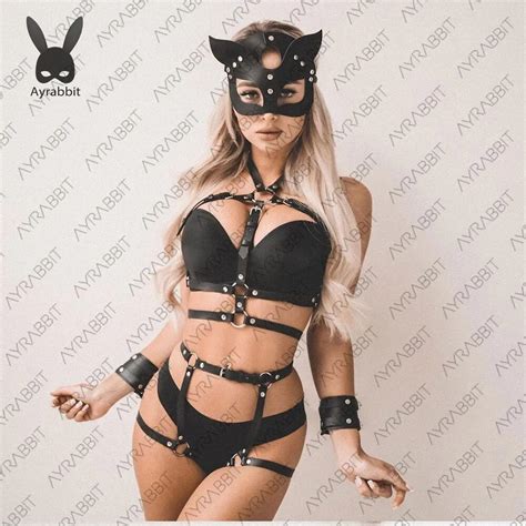 Sexy Leather Lingerie Bondage Body Harness For Women Sex Toys Bdsm