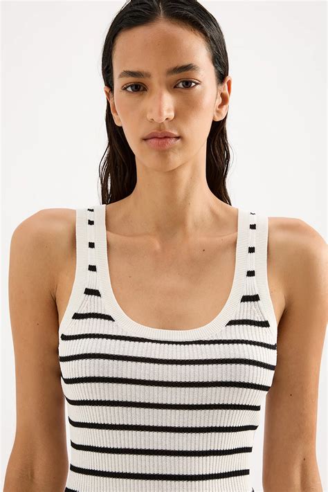 Nude Lucy Rowan Knit Tank Black Stripe Stylerunner