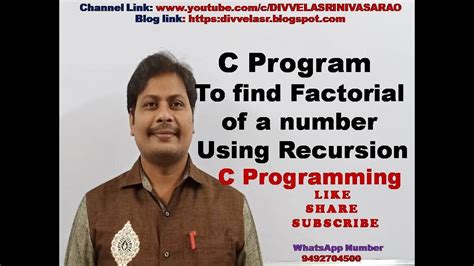 C Program To Find Factorial Of A Number Using Recursion Factorial Of A Number Using Recursion