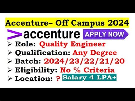 Accenture Is Hiring 2024 23 22 21 20 Batch Required Skills