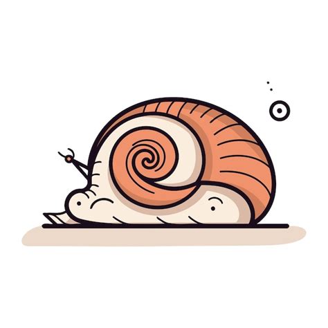 Premium Vector Snail Cartoon Vector Illustration Isolated On White