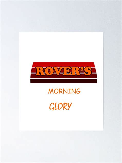 " Rover's Morning Glory radio show" Poster for Sale by muta1993 | Redbubble