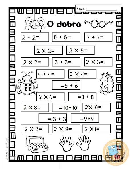 Atividades O dobro e o triplo Atividades de matemática 3ano