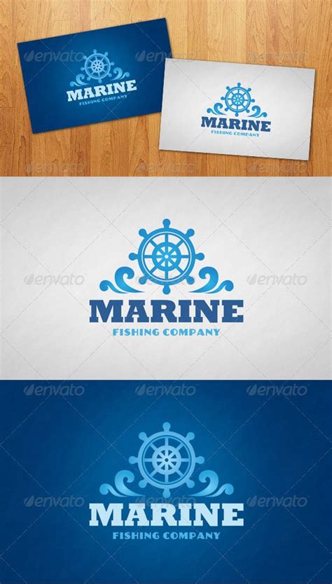 Marine Logo #GraphicRiver Usage: Perfect for ship rent, fishing company ...