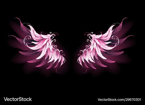 Pink angel wings Royalty Free Vector Image - VectorStock