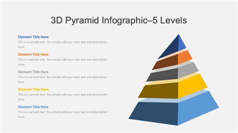 D Pyramid Infographic Levels Just Free Slide