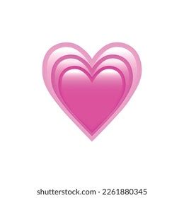 Growing Heart Emoji Isolated On White Stock Vector Royalty Free