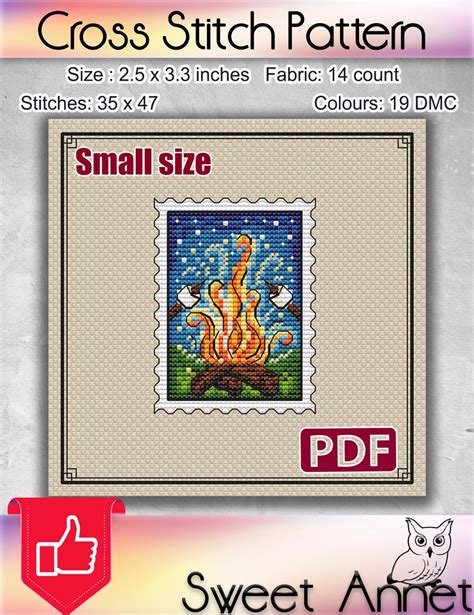 Cross Stitch Pattern, Small Cross Stitch Pattern, Modern Cross Stitch, Stamp Cross Stitch, Night ...