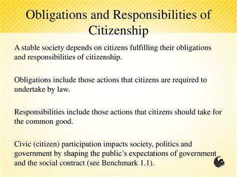 Highlights Obligations And Responsibilities Of Citizenship Ppt Download