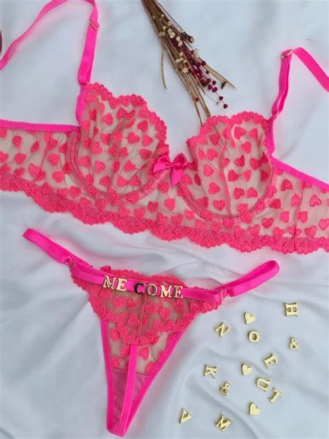 Conjunto Personalizável Lulu Pink Neon Sex Shop Fascinação