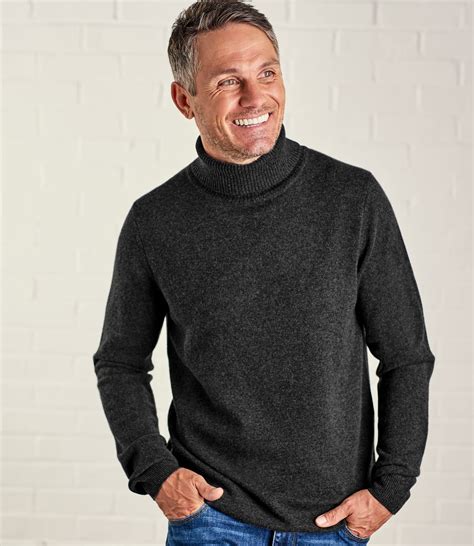 Dark Charcoal Cashmere And Merino Turtle Neck Sweater Woolovers Us In 2021 Turtle Neck