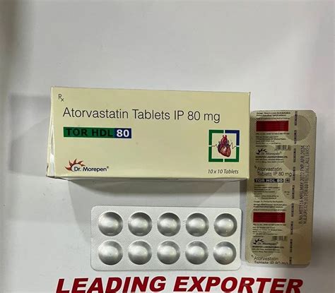 Atorvastatin 80mg Tablets At Rs 750 Stripe Atorvastatin Tablet In