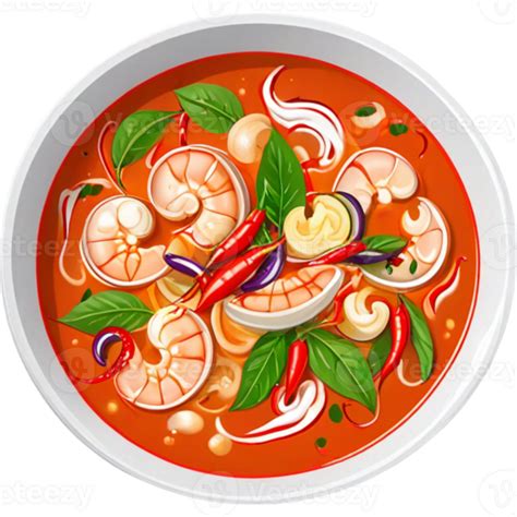 Tom Yum Kung Thai Spicy Soup Thai Food 46325201 Png