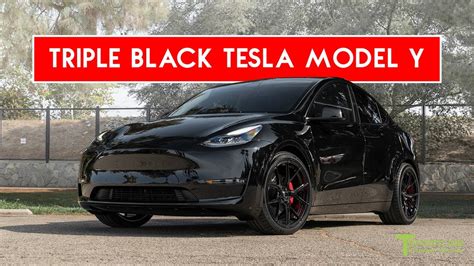 Triple Black Tesla Model Y Black Model Y Black Forged Wheels Black