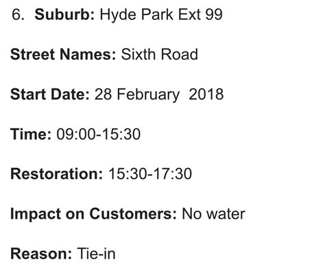 Johannesburg Water On Twitter Please Note‼️ P