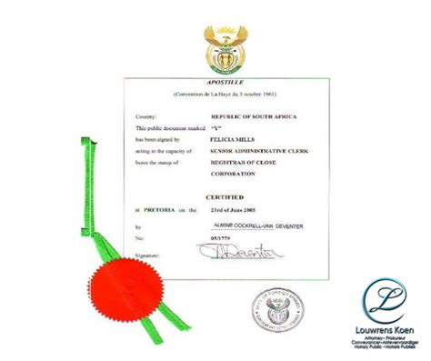 What Does An Apostille Certificate From South Africa Look Like