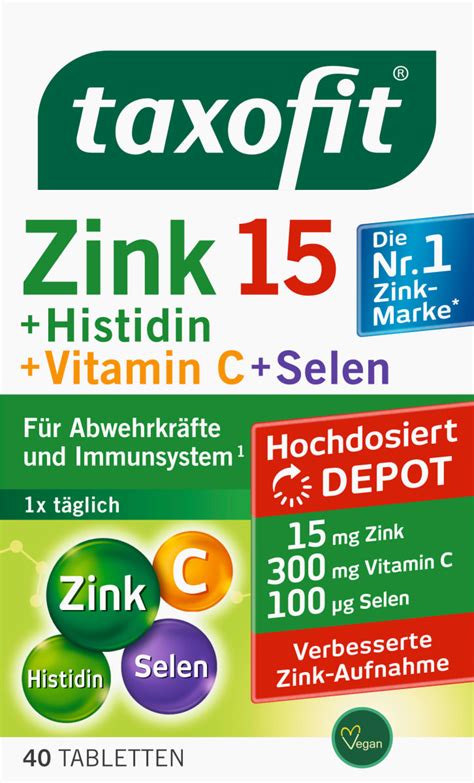 Taxofit Zink Histidin Vitamin C Selen Tabletten 40 St 31 2 G