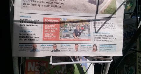 Rep Rter Paulo Maciel A Gazeta E Sua Capa Nesta Segunda F