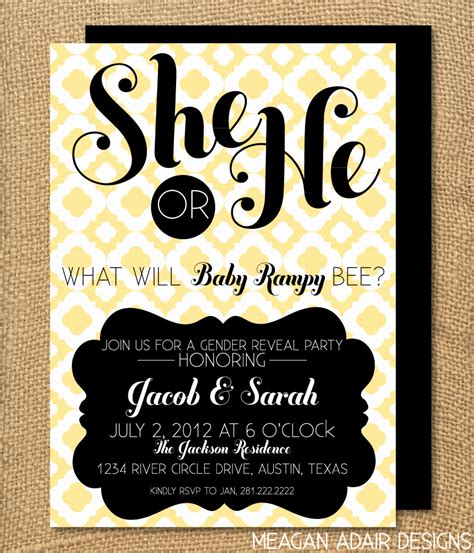 Gender Reveal Invitation Wording – Collegio Sanlorenzo Template