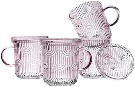 Amazon Lysenn Glass Coffee Mugs Set Of Premium Crystal Glass