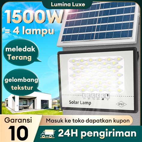 Jual Lampu Tenaga Matahari Otomatis Outdoor Fungsi Flash Kontrol Cahaya