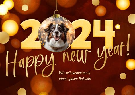 Neujahrskarte Happy New Year 2024 Mit Foto Send A Smile